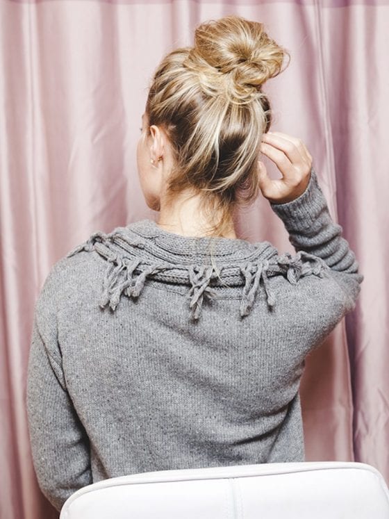 round messy top knot