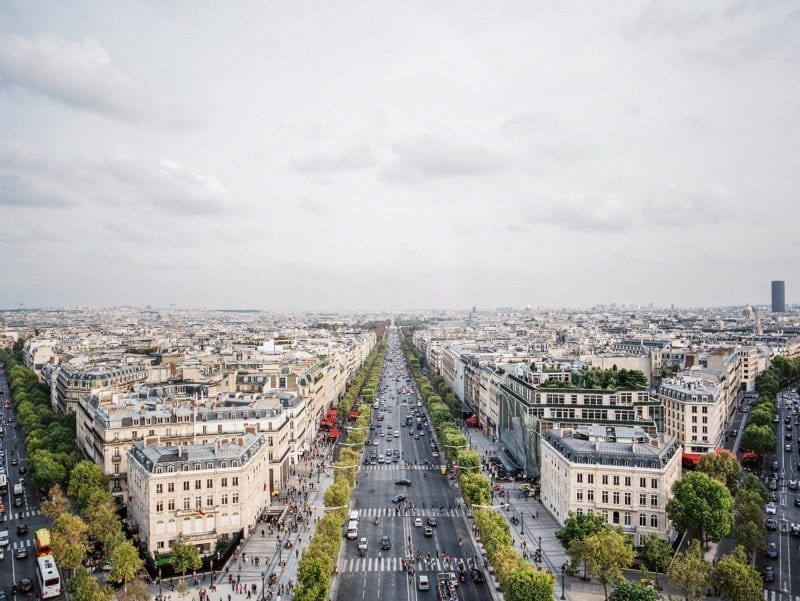 An aerial view of the Paris skyline during the daytime