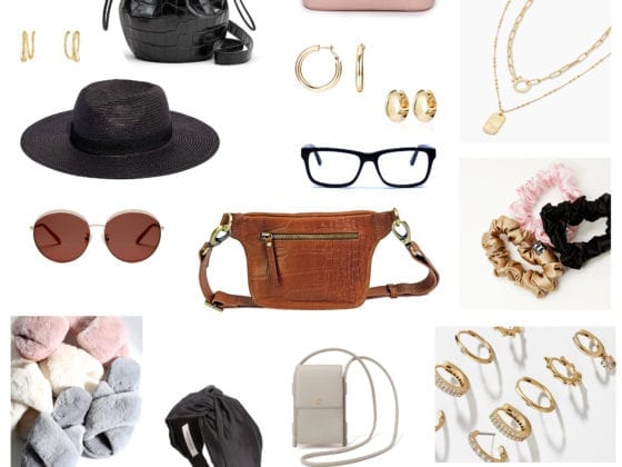 A collage of accessories